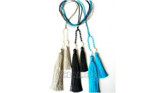 necklaces tassels beads crystal double pendant